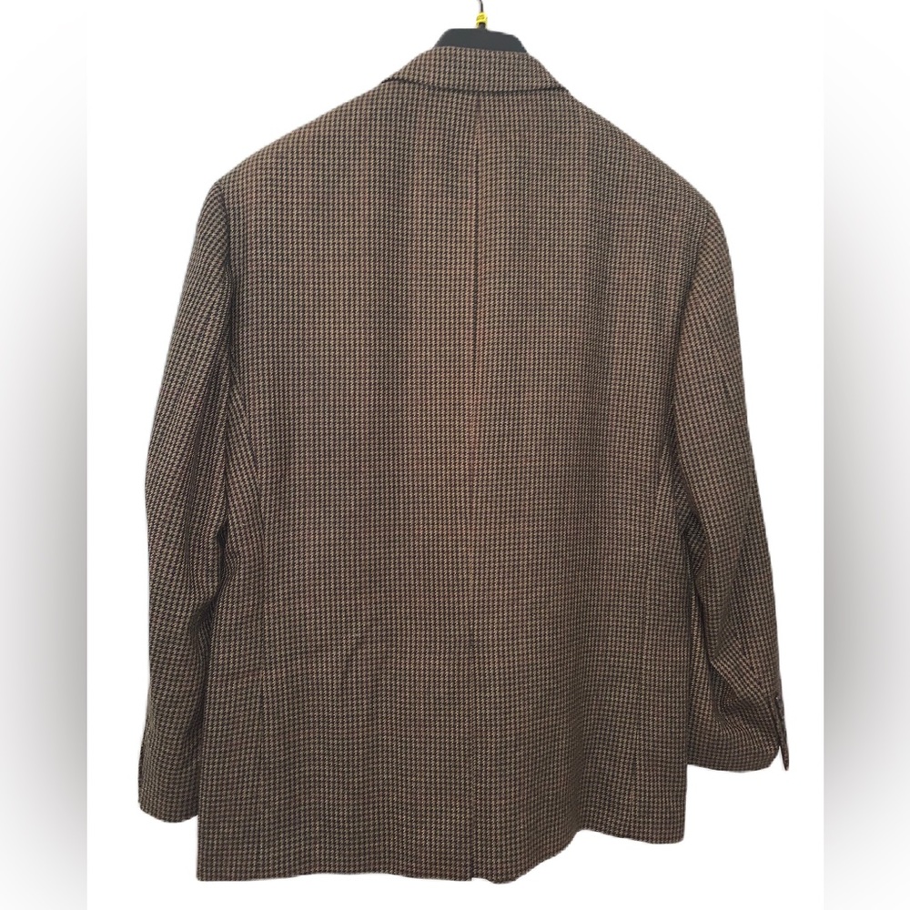 American Living Men’s 100% Wool Brown Houndstooth Jacket Size 42S - Picture 2 of 8